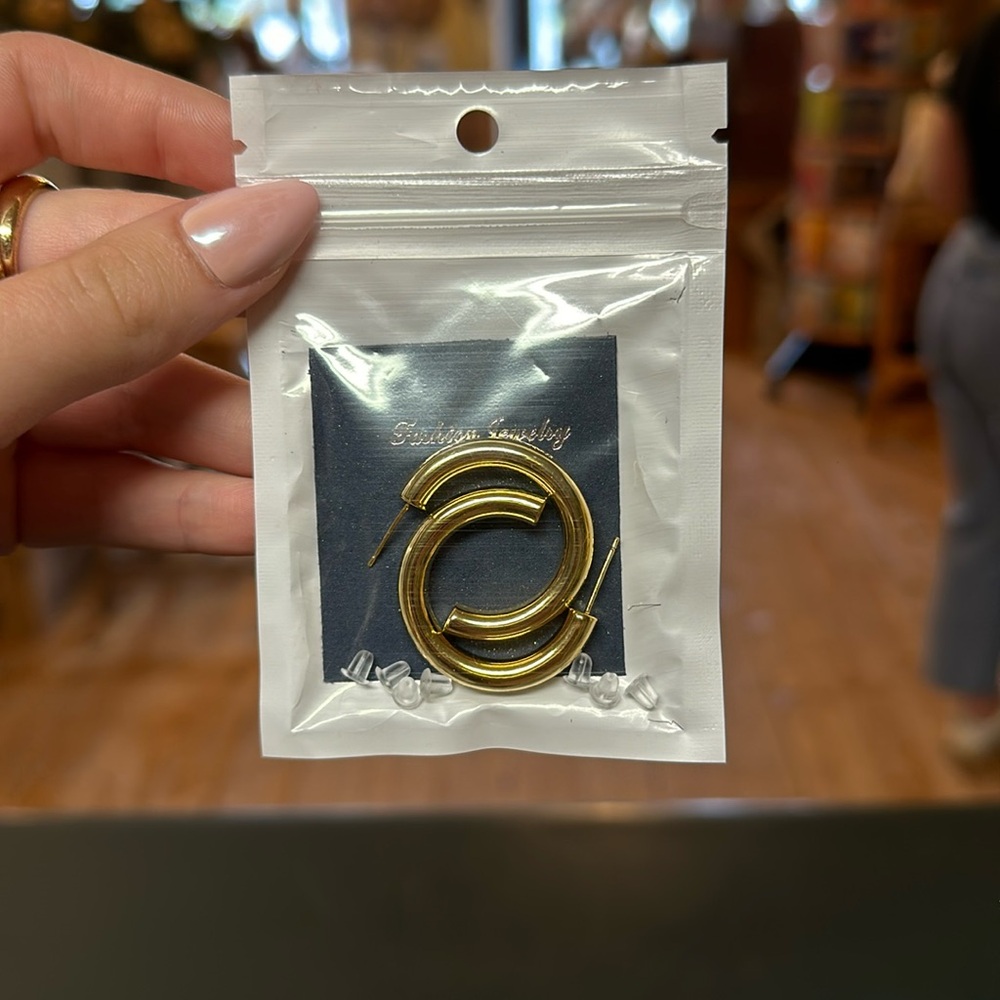 Gold hoop earrings